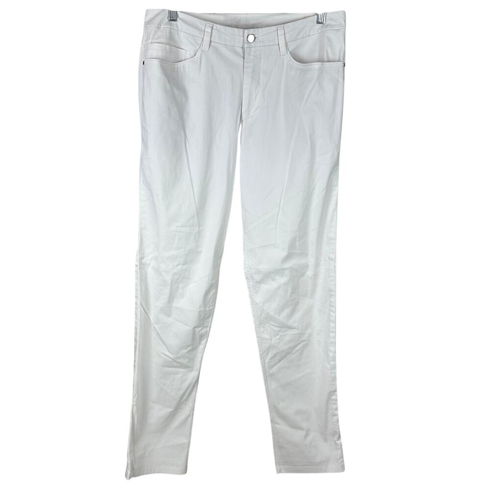 Lululemon ABC Pant Slim Swift Cotton White Men's Size 32 x 33 EUC